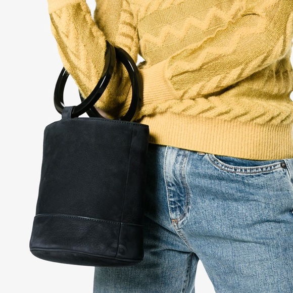 Simon Miller Handbags - Simon Miller Black Suede Bonsai 20 Bucket Bag